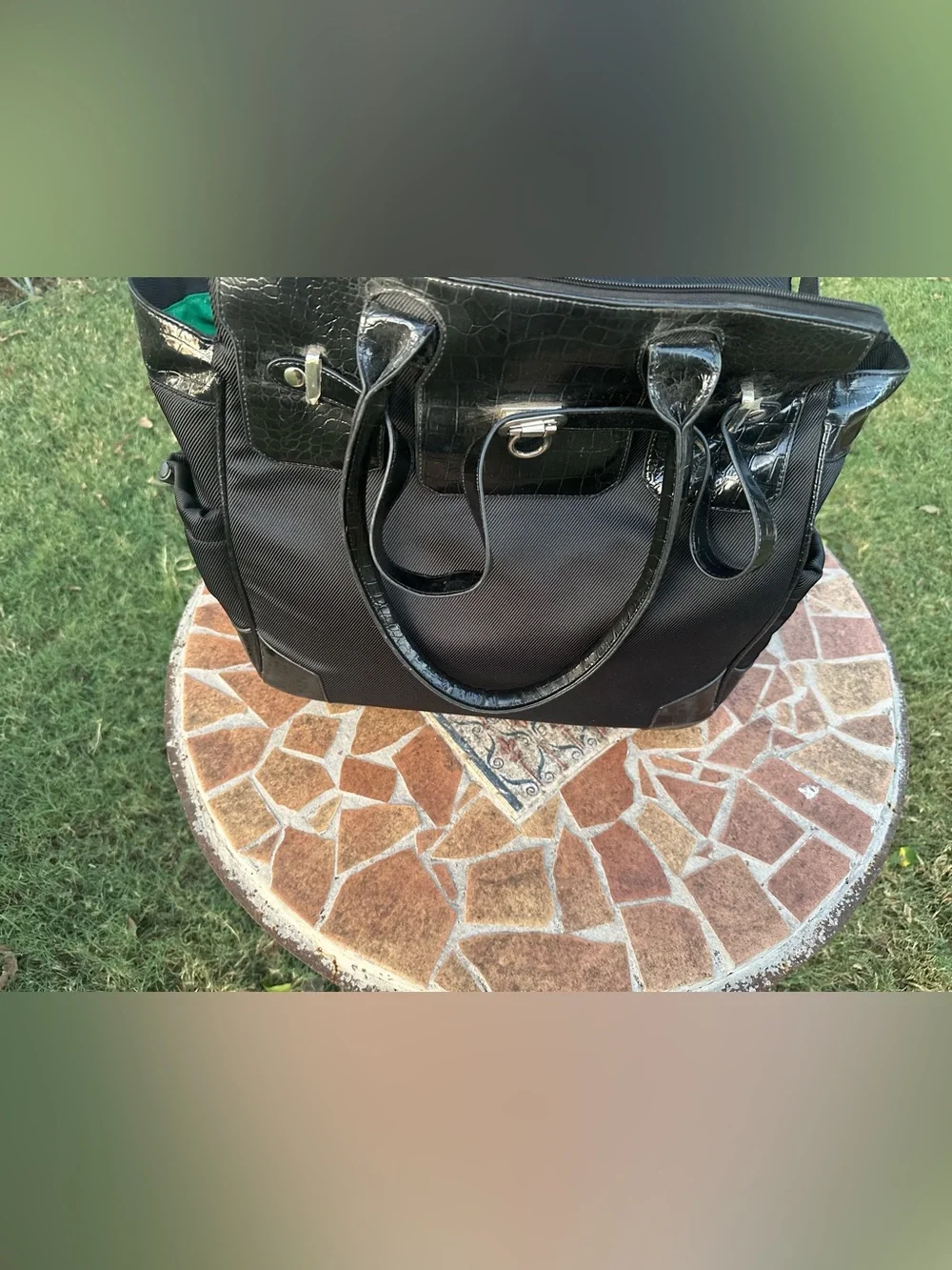 Amerileather Black Hybrid Travel Tote & Laptop Bag